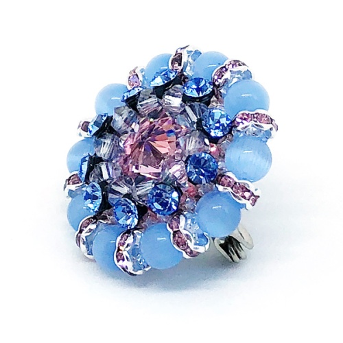 Сет из трех брошей Blue Sky Rose